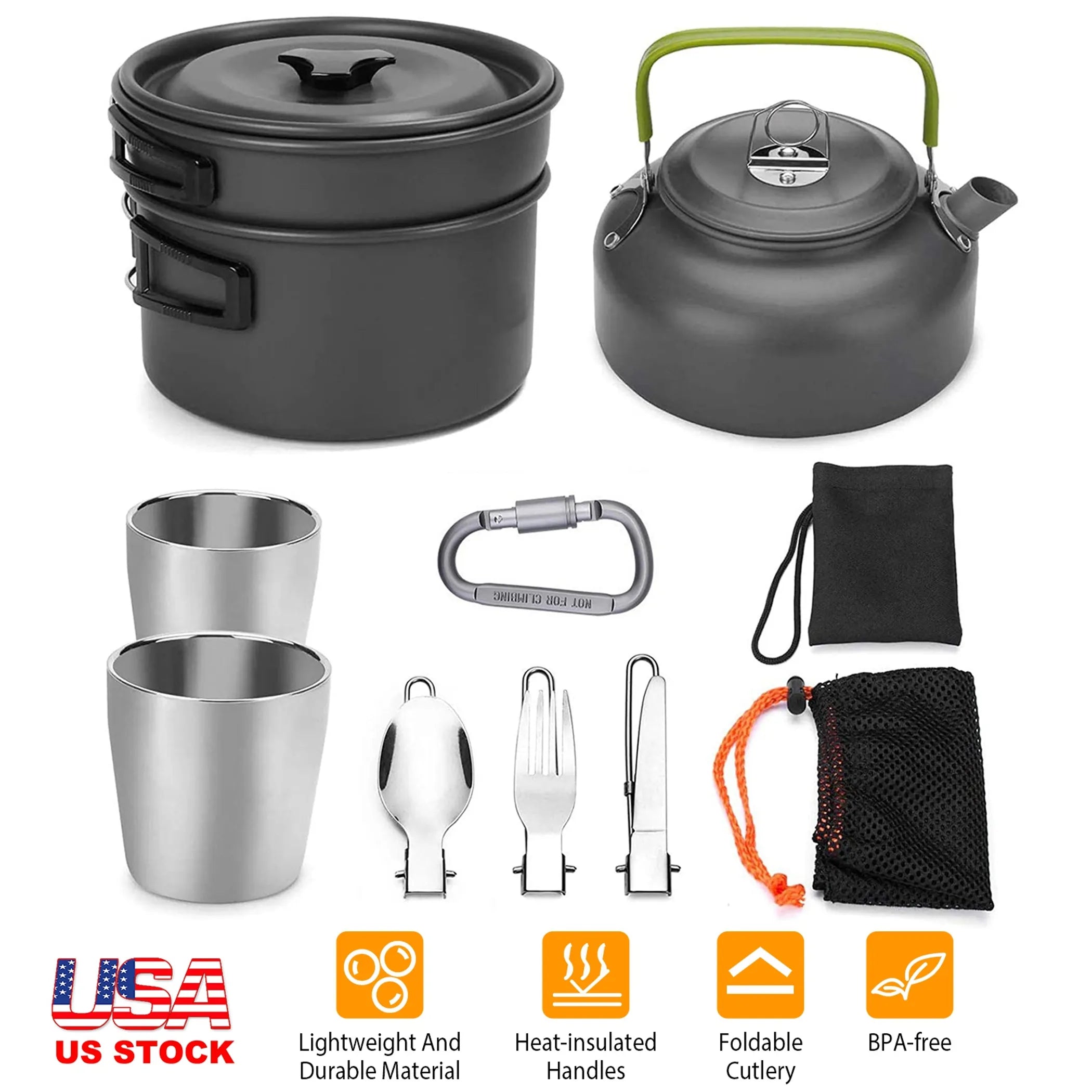 12Pcs Camping Cookware Set