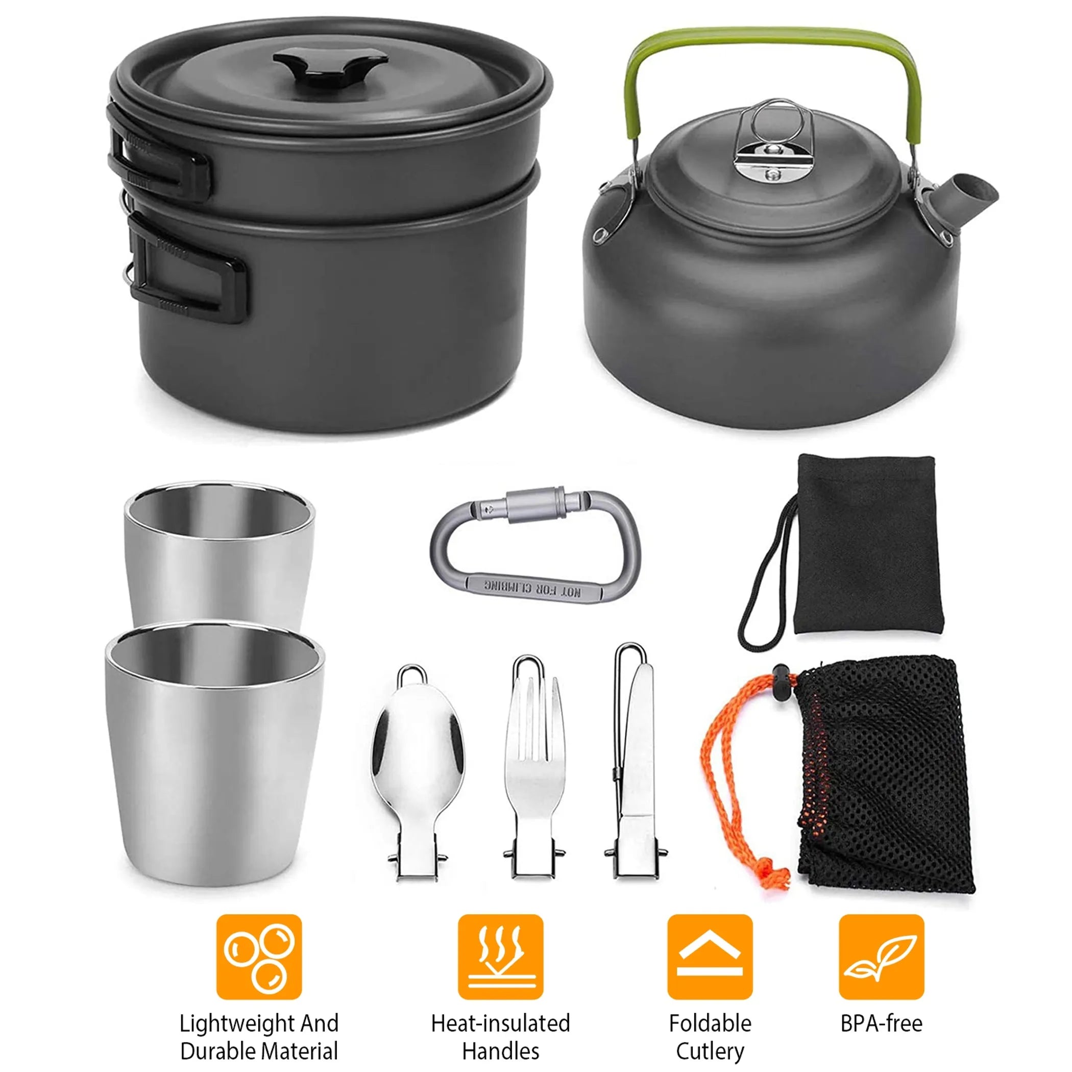12Pcs Camping Cookware Set
