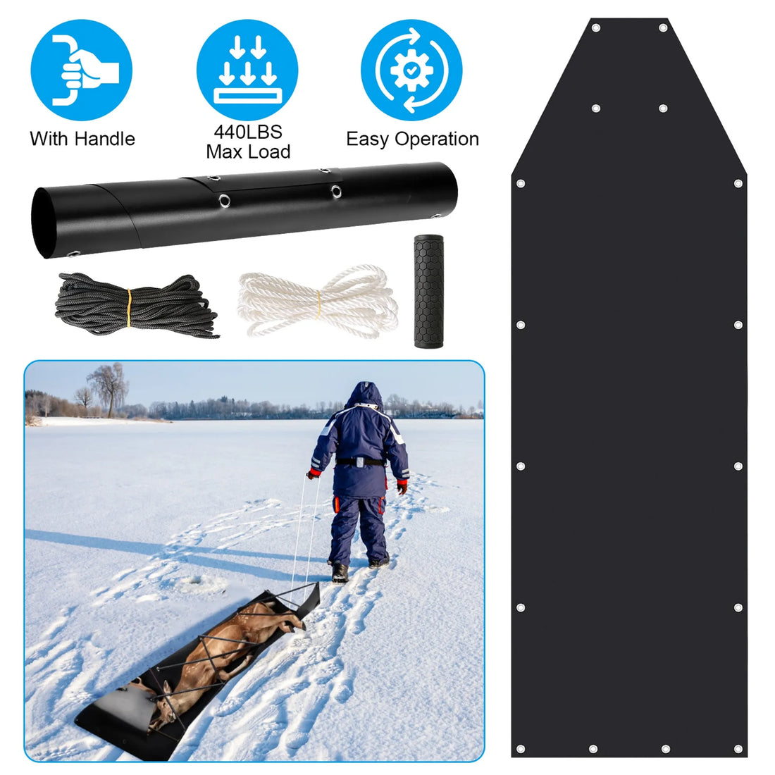 Deer Drag Sled with Handle Deer Cart