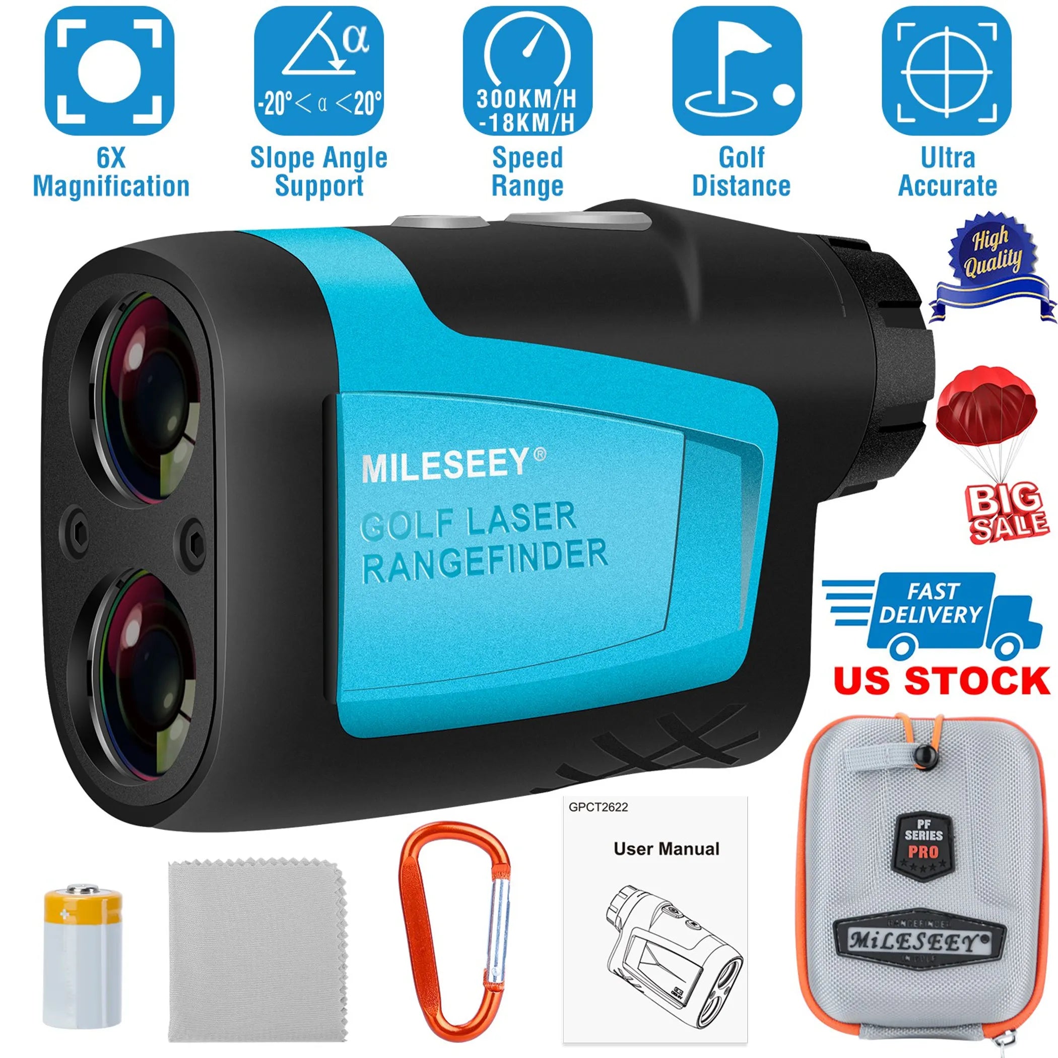 MiLESEEY Professional Precision Laser Golf Rangefinder