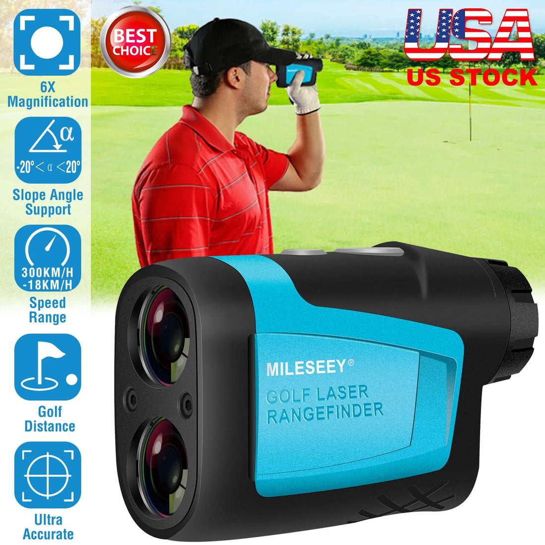MiLESEEY Professional Precision Laser Golf Rangefinder