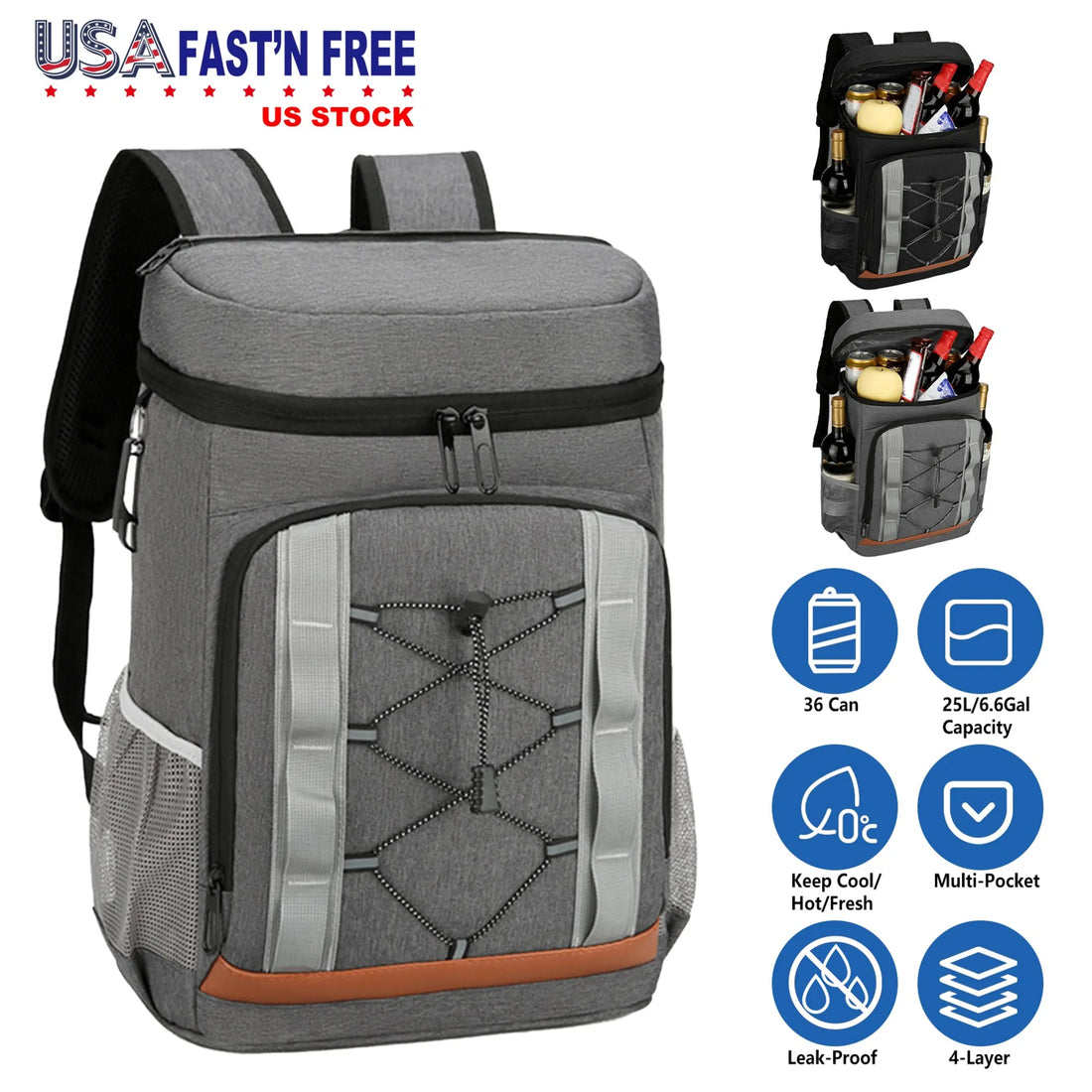 Cooler Backpack 36 Can Leakproof